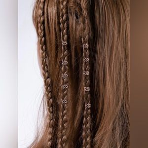 Rose gold hair rings